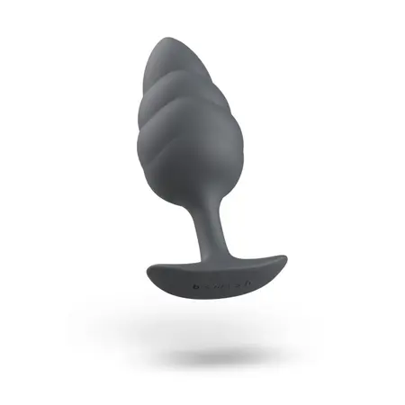 B Swish Bfilled Basic Plus Wave Slate - Anatomical Plug, Silicone, 10.8 cm