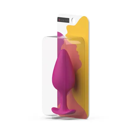 B Swish bfilled Basic Plus Intimate Silicone Plug Magenta 10cm