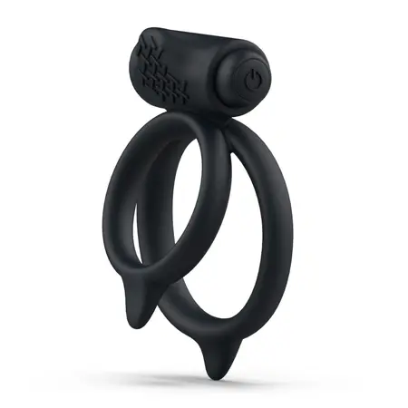 B Swish Bcharmed Basic Plus Black Silicone Dual Stimulation Ring