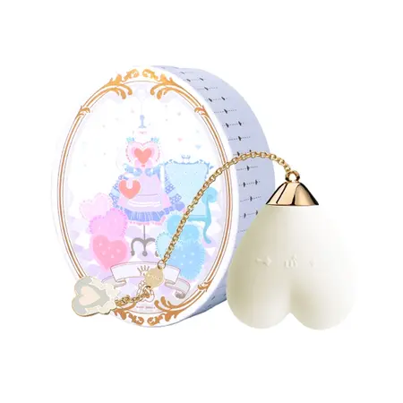 ZALO Baby Heart Vanilla White App-Controlled Massager, 18K Gold Accent