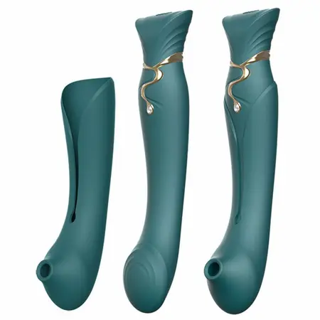 ZALO Queen Set Jewel Green - PulseWave, Heated, App-Controlled, Swarovski