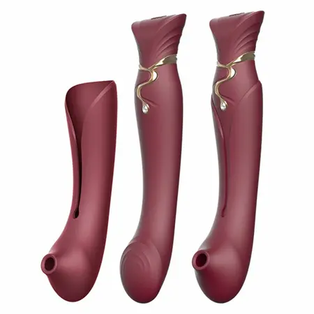 ZALO Queen Set Wine Red - PulseWave Technology & Bluetooth App Control