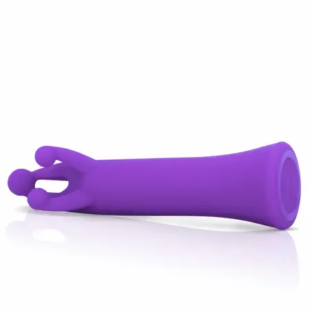 The Screaming O Charged Trident Purple - 3-Point Rechargeable Silicone Massager