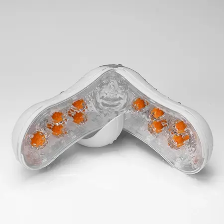 Tenga Flip Orb Orange Crash Intimate Device with Flexible Nodes