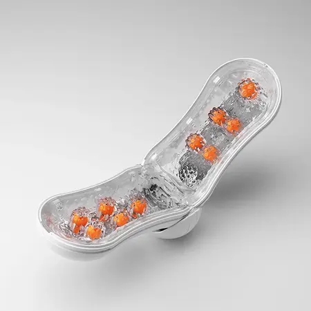 Tenga Flip Orb Orange Crash Intimate Device with Flexible Nodes