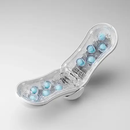 Tenga Flip Orb Blue Rush Innovative Intimate Device with Wave Textures