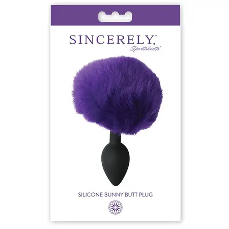 Sportsheets Sincerely Silicone Bunny Plug Purple 14cm Ergonomic Design