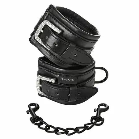 Sportsheets Sincerely Bling Cuffs Adjustable Sparkling Design 25.4cm