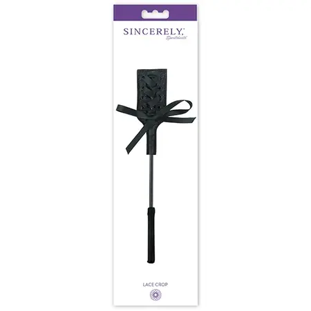 Sportsheets Sincerely Lace Crop - Elegant Black Lacy Impact Tool 30.5cm