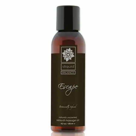 Sliquid Balance Escape Massage Oil 125ml - Unscented, Plant-Based Formula