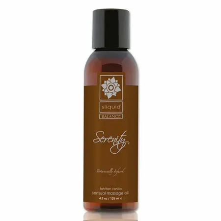 Sliquid Balance Serenity Massage Oil 125ml - Tahitian Vanilla Aroma