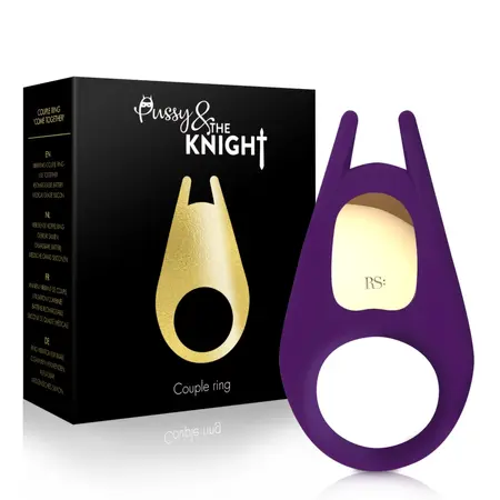 Rocks-Off Soiree The Knight Couple Ring 10-Mode Silicone Black 11cm