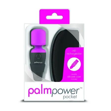 PalmPower Pocket Mini Wand Massager USB Rechargeable, Travel Size