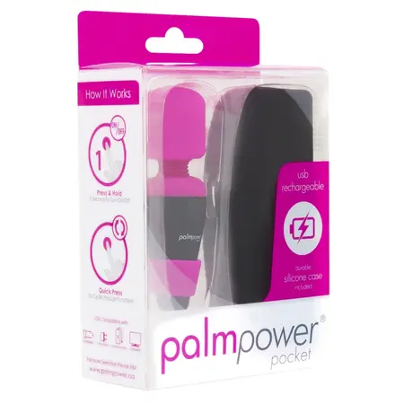 PalmPower Pocket Mini Wand Massager USB Rechargeable, Travel Size