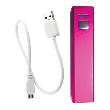 PalmPower Plug & Play Wand Massager Fuchsia 2600mAh USB Powerbank