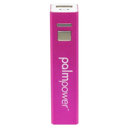PalmPower Plug & Play Wand Massager Fuchsia 2600mAh USB Powerbank