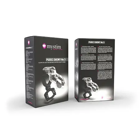 Mystim Pubic Enemy No 3 Electro Stimulation Chastity Device, Adjustable Fit