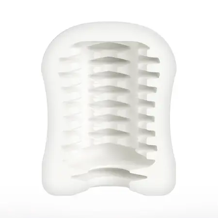 Mystim Ribbed Ricky Lemalla Intimate Device, TPE, White, Travel Size