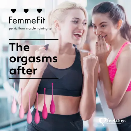 FeelzToys FemmeFit Pelvic Floor Muscle Trainer Set 6 Weights Silicone