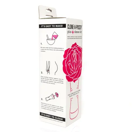 Clone-A-Pussy Plus Sleeve Kit Pink - Customizable Silicone Model Set