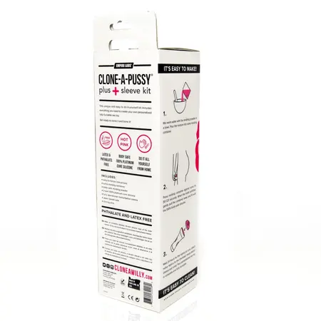Clone-A-Pussy Plus Sleeve Kit Pink - Customizable Silicone Model Set