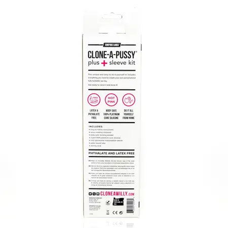 Clone-A-Pussy Plus Sleeve Kit Pink - Customizable Silicone Model Set