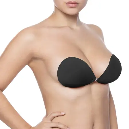 Bye Bra Invisible Bra Cup C Black - Reusable Adhesive System