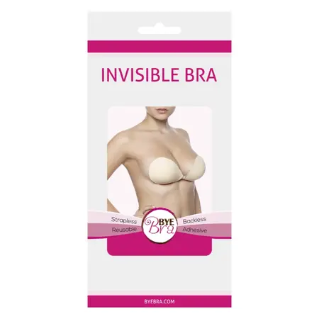 Bye Bra Invisible Support Bra Cup B Nude - Reusable Adhesive System