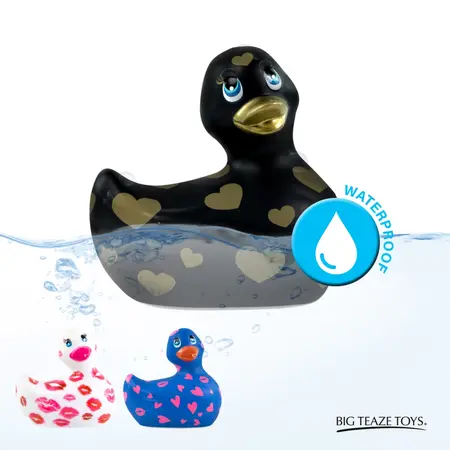 Big Teaze Toys I Rub My Duckie 2.0 Black & Gold Intimate Massager