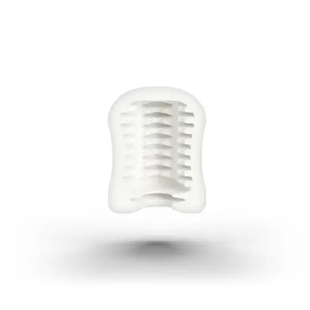 Mystim MasturbaTIN Ribbed Rita - Intimate Compact Device, White, 12 cm