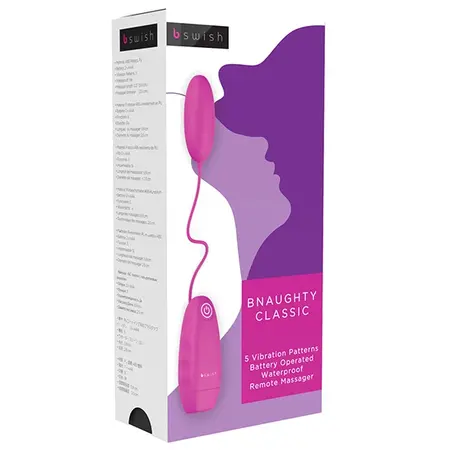 B Swish Bnaughty Classic Cerise - Compact Intimate Bullet, 5 Functions