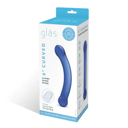 Glas Curved Blue Borosilicate Intimate Glass Model 15 cm