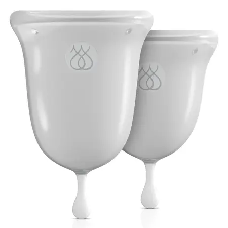 Jimmyjane Menstrual Cups Clear - Ergonomic Reusable Silicone Set