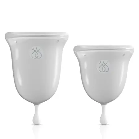 Jimmyjane Menstrual Cups Clear - Ergonomic Reusable Silicone Set