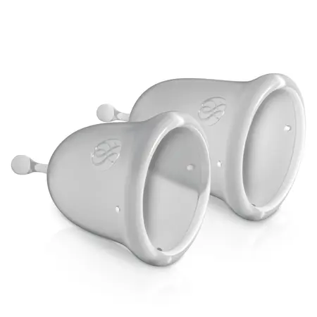 Jimmyjane Menstrual Cups Clear - Ergonomic Reusable Silicone Set
