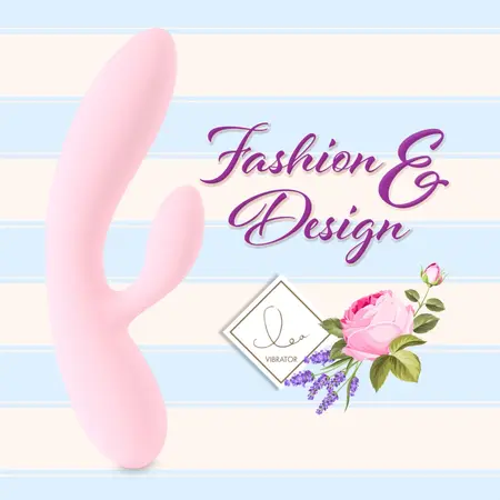 FeelzToys Lea Soft Pink Dual Motor Silicone Personal Massager 202mm