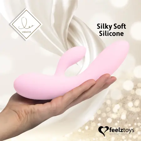 FeelzToys Lea Soft Pink Dual Motor Silicone Personal Massager 202mm