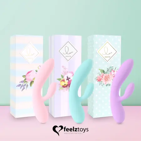 FeelzToys Lea Soft Pink Dual Motor Silicone Personal Massager 202mm