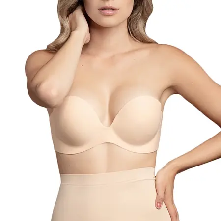 Bye Bra Gala Bra Cup C Nude - Strapless Adhesive Balconette Support