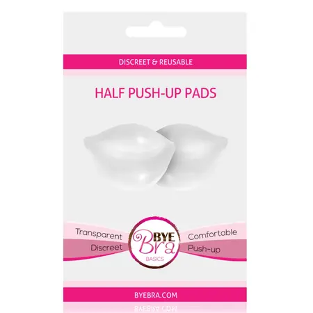 Bye Bra Half Push-Up Pads Clear Silicone - Discreet Volume Enhancers