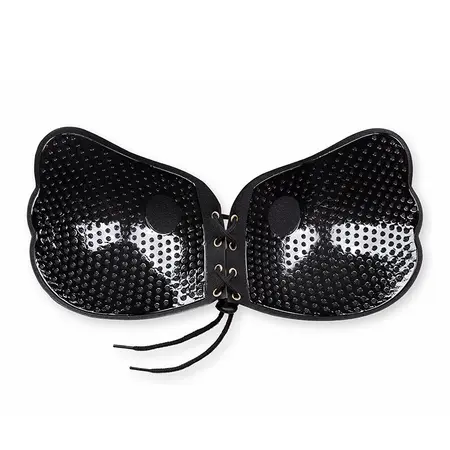 Bye Bra Lace-It Bra D Cup Black Invisible Adjustable Support