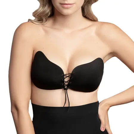 Bye Bra Lace-It Self-Adhesive Bra Cup C Black - Adjustable Cleavage