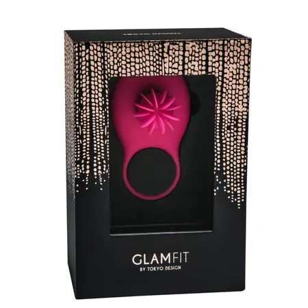 Tokyo Design Glamfit Rotating Stimulation Ring Cerise Silicone USB