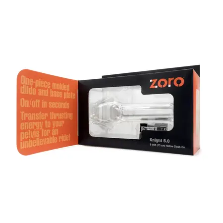 Perfect Fit Zoro Knight Hollow System 15.2 cm Transparent Strap-On