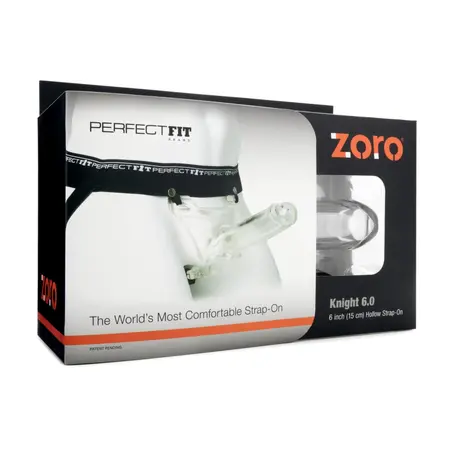 Perfect Fit Zoro Knight Hollow System 15.2 cm Transparent Strap-On