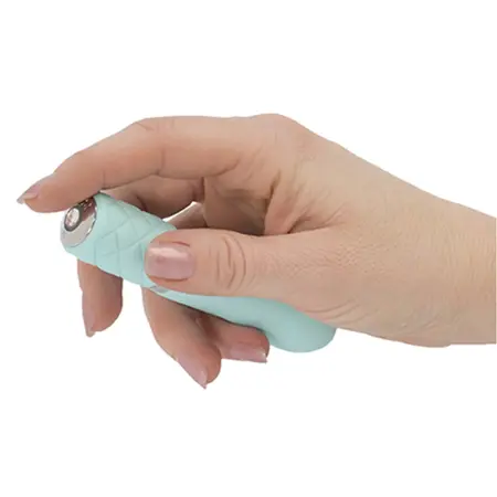 Pillow Talk Flirty Teal Mini Massager - Compact Wireless Silicone Model