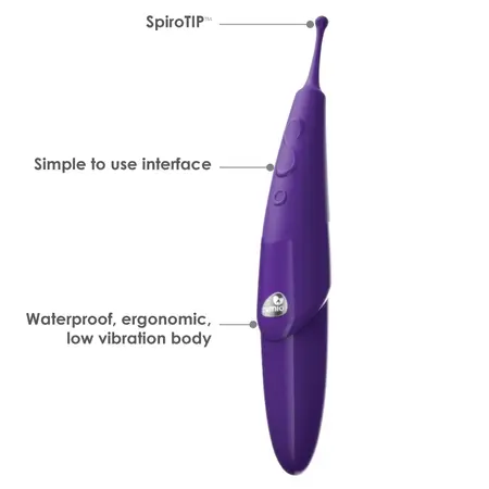 Zumio X Spirotip Precision Rechargeable Stimulation Device, Purple