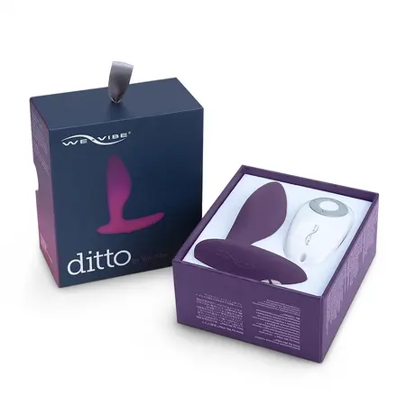 We-Vibe Ditto Flexible Vibrating Plug Purple, Remote & App Control