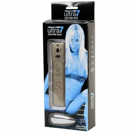 Ultra 7 Vector Compact Egg Vibration System 6.5cm Silver