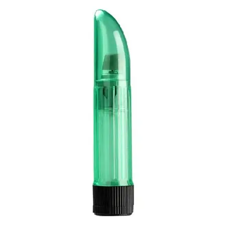 Seven Creations Crystal Clear Ladyfinger Vibrator Green 13 cm